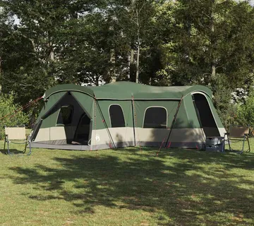 vidaXL Šator za 16 osoba s krovom s pohranom Zelena 680 x 510 x 210 cm - Venlo