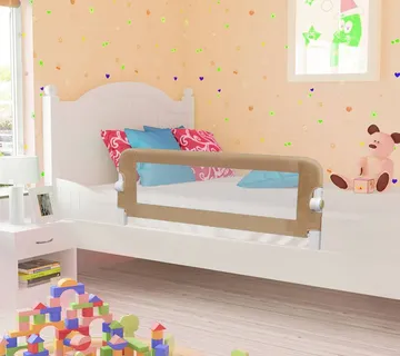 vidaXL Sigurnosna ogradica za dječji krevet bež 120 x 42 cm poliester - Venlo