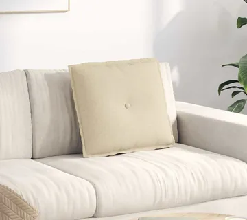 vidaXL Jastuk za leđa Krema 50 x 19 x 45 cm tkanina - Venlo