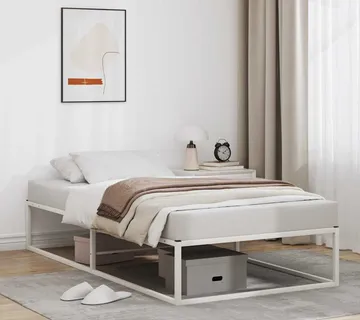 vidaXL Okvir kreveta bez madraca Bijeli 100x200 cm Metalni - Venlo