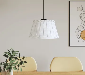 vidaXL Sjenilo za stropnu svjetiljku bijelo Ø50x30 cm od pruća - Venlo