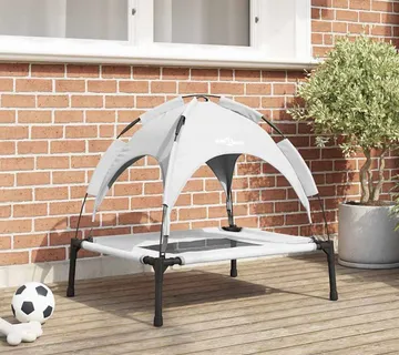 vidaXL Krevet za psa Srebrno Siva 76 x 62 x 70,5 cm Čelik - Venlo