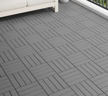 vidaXL Pločice za decking 3D Dizajn 11 kom. Siva 30 x 30 cm WPC - Venlo