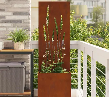 vidaXL Privatnost u vrtu Rezbarija Rđa 50 x 32 x 150 cm Otporni čelik - Venlo
