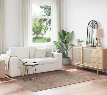 vidaXL Protuklizni Shaggy Tepih Smeđa 140 x 200 cm PP - Venlo