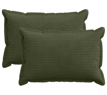 vidaXL Presvlaka za jastuk 2 kom. HOUTEN Zelena 50 x 75 cm Kord - Venlo
