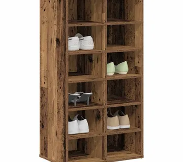 vidaXL Stalak za cipele staro drvo 54x34x100,5 cm konstruirano drvo - Venlo