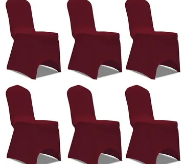 vidaXL Navlake za Stolice Rastezljive Bordo 6 kom - Venlo