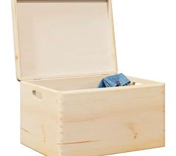 vidaXL Drvena kutija s poklopcem i ručkama 40x30x23 cm puno drvo bor - Venlo