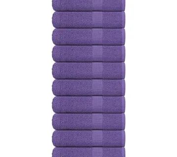 vidaXL Ručnici za kupanje FROGN 10 kom ljubičasti 100x150 cm 360 g/m² - Venlo