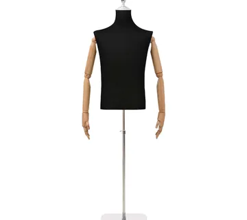 vidaXL Podesiva lutka 170-218 cm s postoljem Muškarac PP Crna - Venlo