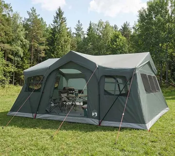 vidaXL Obiteljski šator 487 x 340 x 216 cm Maslinasto zelena - Venlo