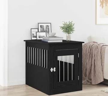 vidaXL Namještaj za pseću kabinu crni hrast 55x75x65 cm inženjerski drvo - Venlo
