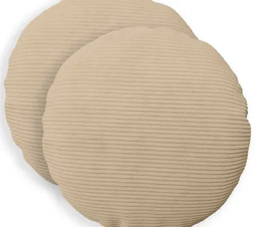 vidaXL Presvlaka za jastuk 2 pcs HEERLEN Sivosmeđa Ø 50 cm Kord - Venlo