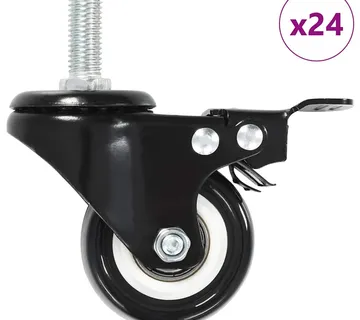 vidaXL Okretni kotačići s kočnicama 24 kom 50 mm - Venlo