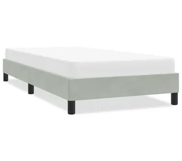 vidaXL Okvir kreveta bez madraca svijetlo sivi 90x210 cm baršun - Venlo