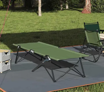vidaXL Sklopivi kamperski krevet Zelena 206 x 76 x 74 cm - Venlo