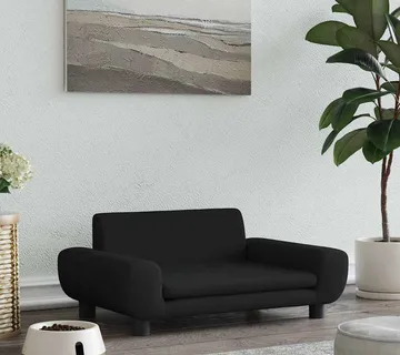 vidaXL Krevet za pse crna 70 x 45 x 33 cm baršunasti - Venlo