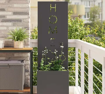 vidaXL Privatnost u vrtu Crna 50 x 32 x 150 cm Hladno valjana čelična - Venlo