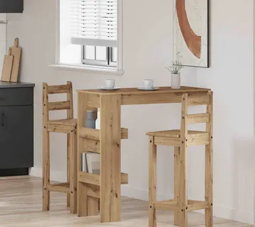 vidaXL Zidni barski stol Artisan hrast 102x45x103,5 cm izrađeno drvo - Venlo