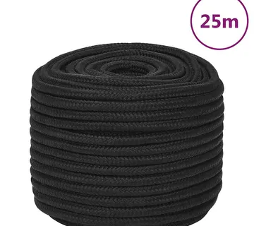 vidaXL Brodski konop tamnocrni 14 mm 25 m od polipropilena - Venlo
