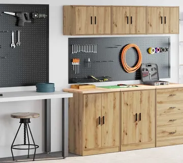 vidaXL Garažni ormarići 2 kom boja hrasta artisan konstruirano drvo - Venlo