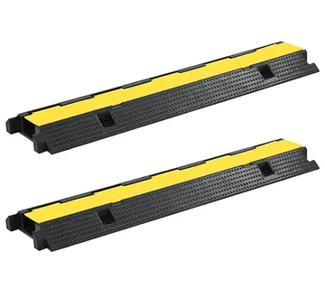 vidaXL Rampe za zaštitu kabela s 1 kanalom 2 kom gumene 100 cm - Venlo