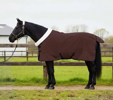 vidaXL Pokrivač za konje Puni tamnosmeđi 135 cm Polartec - Venlo