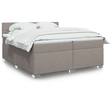vidaXL Krevet s oprugama i madracem smeđesivi 200x200 cm od tkanine - Venlo