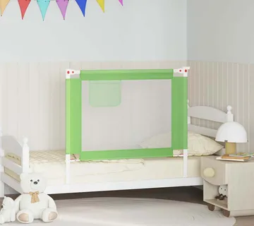 vidaXL Sigurnosna ograda za dječji krevet zelena 100 x 25 cm tkanina - Venlo
