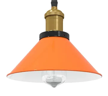 vidaXL Visilica podesiva po visini E27 sjajna narančasta Ø 22 cm metal - Venlo