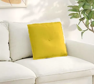 vidaXL Jastuk za leđa Žuta 50 x 45 cm Kordura tekstil - Venlo