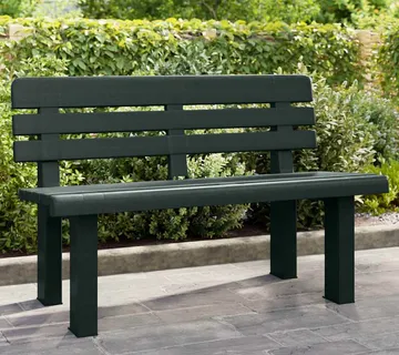 vidaXL Vrtna klupa zelena 110 x 52 x 71 cm od polipropilena - Venlo