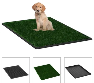vidaXL Toalet za ljubimce s pladnjem i travom zeleni 76 x 51 x 3 cm - Venlo
