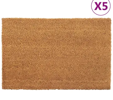 vidaXL Otirači 5 kom prirodni 40 x 60 cm čupavi od kokosovih vlakana - Venlo