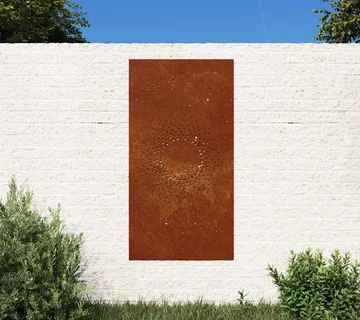 vidaXL Vrtni zidni ukras 105 x 55 cm od čelika COR-TEN s uzorkom sunca - Venlo
