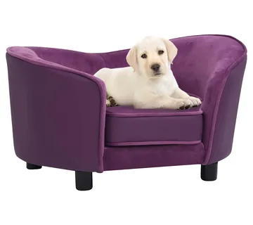vidaXL Sofa za pse bordo 69 x 49 x 40 cm od pliša i umjetne kože - Venlo