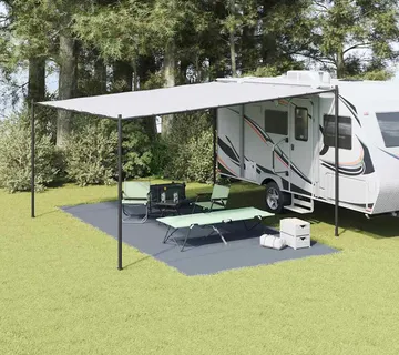 vidaXL Teppi za šator Plava i siva 600 × 300 cm Polietilen - Venlo