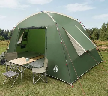 vidaXL Kabinski šator s krovom Zelena 300 x 210 x 156 cm Poliester - Venlo