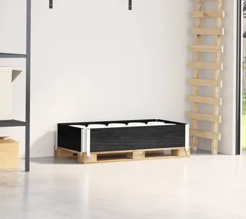 vidaXL Okvir za palete crni 100 x 50 cm od masivne borovine - Venlo