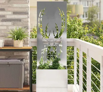 vidaXL Privatnost u vrtu Srebrna 50 x 32 x 150 cm Nehrđajući čelik - Venlo
