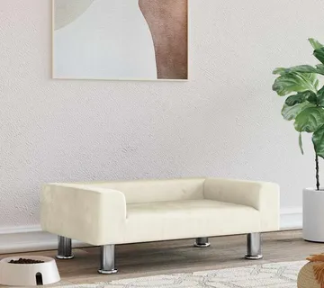 vidaXL Krevet za pse krem 70x45x26,5 cm baršunasti - Venlo