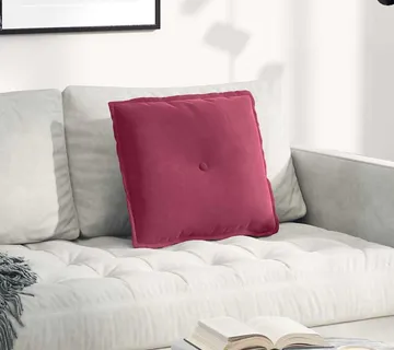 vidaXL Jastuk za leđa Vinska crvena 50 x 45 cm Kordura tekstil - Venlo