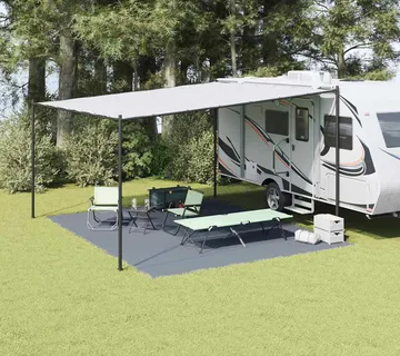 vidaXL Teppi za šator Plava i siva 500 x 400 cm Polietilen - Venlo
