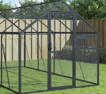 vidaXL Kavez za ptice antracit 1,79x10x1,85 m aluminijski - Venlo
