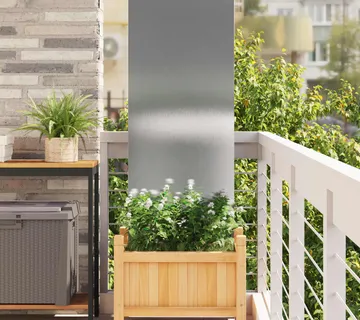 vidaXL Privatnost u vrtu Srebrno 50 x 140 cm Nehrđajući čelik - Venlo