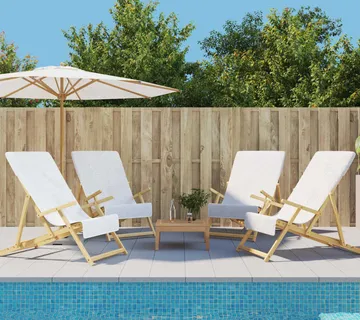 vidaXL Ručnici za plažu 4 kom bijeli 60 x 135 cm od tkanine 400 GSM - Venlo