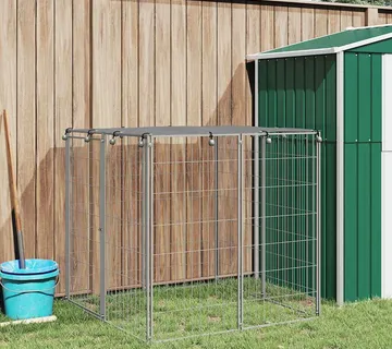 vidaXL Kavez za pse srebrni 110 x 110 x 110 cm čelični - Venlo