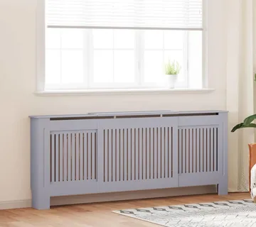 vidaXL Pokrivač radijatora 2 kom. Siva 205 x 20,5 x 81,5 cm - Venlo