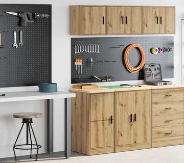 vidaXL Garažni ormarići 2 kom boja hrasta artisan konstruirano drvo - Venlo